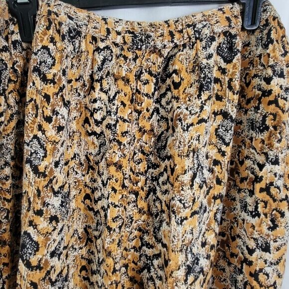 Avenida 2X Plus Palazzo Harem Pants Animal Print Pull On flowy Y2K loungewear - Picture 13 of 15